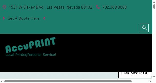 Screenshot of accuprintlasvegas.com