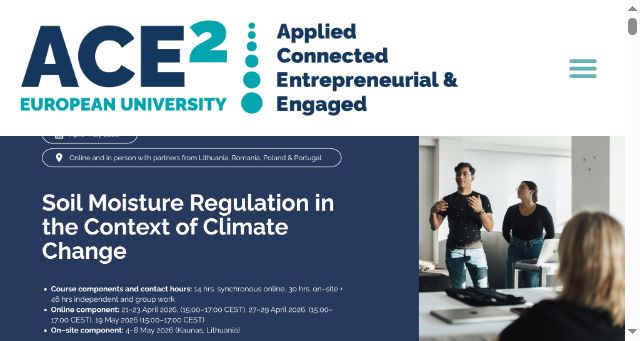 Screenshot of ace2eu.eu