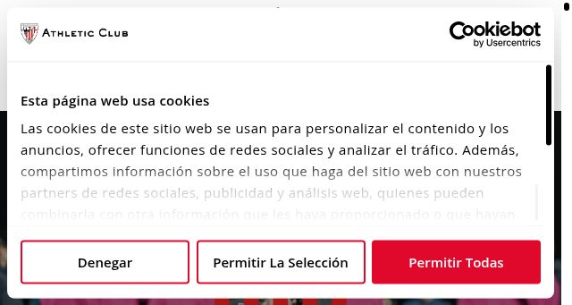 Screenshot of acfootballcenter.eus