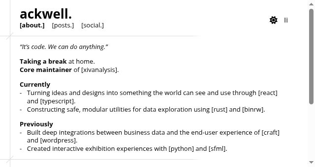 Screenshot of ackwell.au