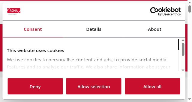 Screenshot of acma.it
