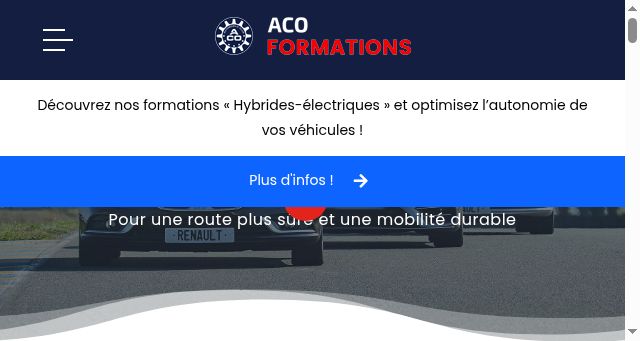 Screenshot of aco-formations.fr
