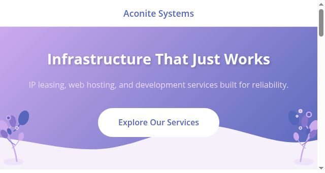 Screenshot of aconite.systems