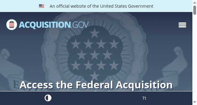 Screenshot of acquisition.gov