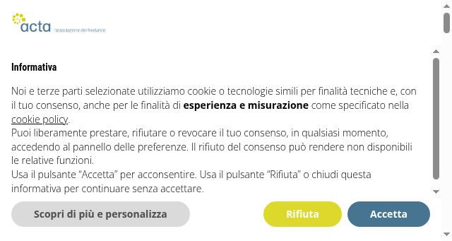 Screenshot of actainrete.it