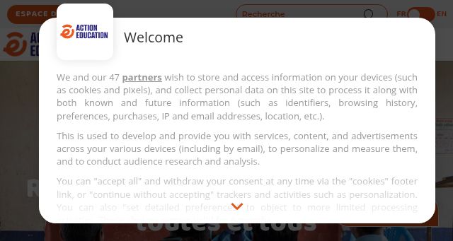 Screenshot of action-education-suisse.org