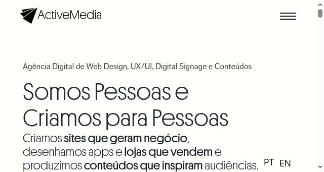 Screenshot of activemedia.pt
