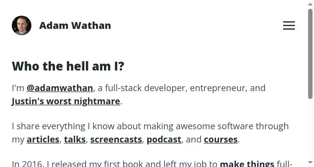 Screenshot of adamwathan.me