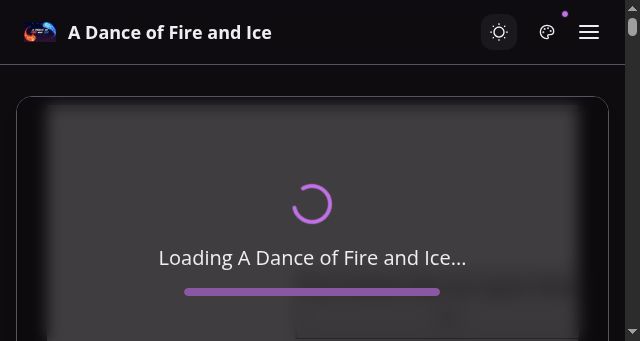 Screenshot of adanceoffireandice.org