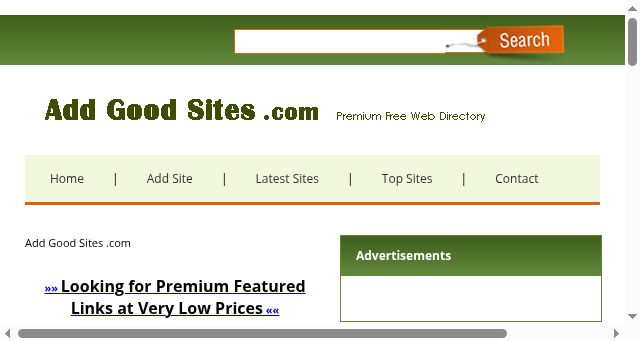Screenshot of addgoodsites.com