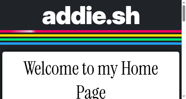 Screenshot of addie.sh