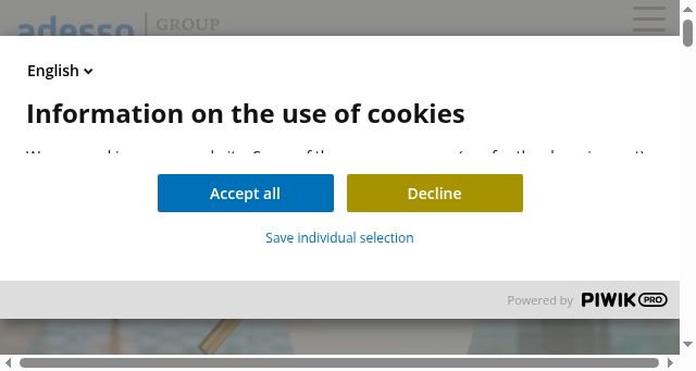 Screenshot of adesso-group.de