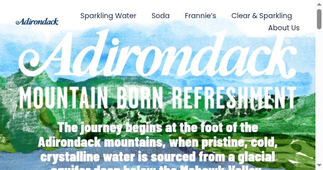 Screenshot of adirondackbeverages.com
