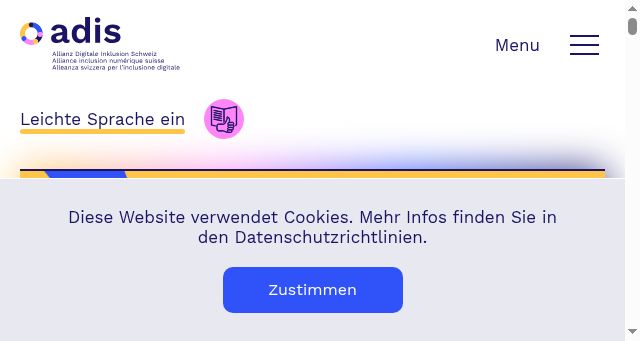 Screenshot of adis.ch