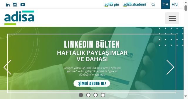Screenshot of adisa.com.tr