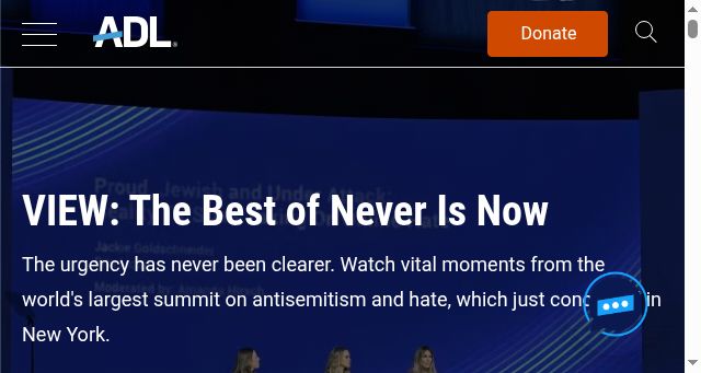 Screenshot of adl.org