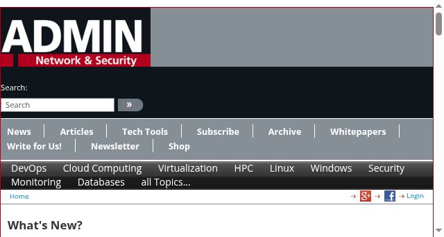 Screenshot of admin-magazine.com