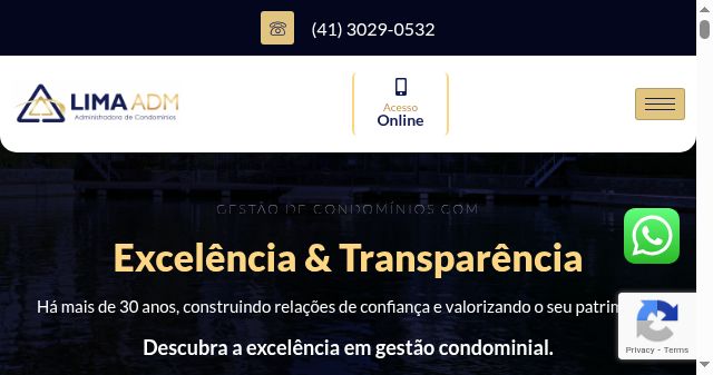 Screenshot of administradoralima.com.br