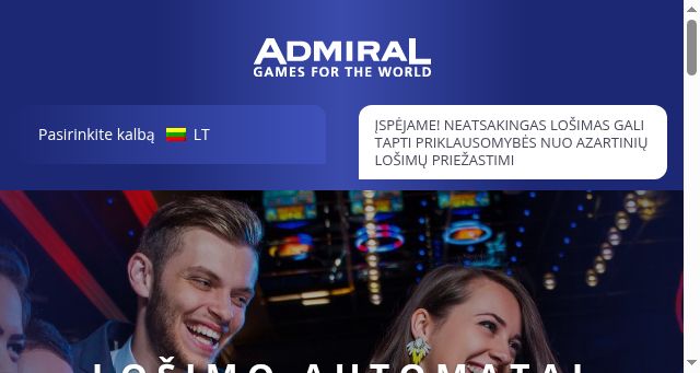 Screenshot of admiralclub.lt