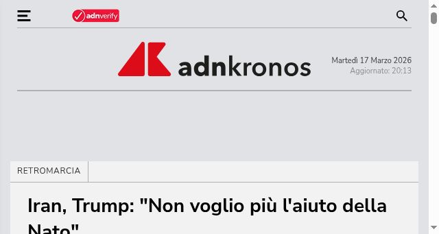 Screenshot of adnkronos.com