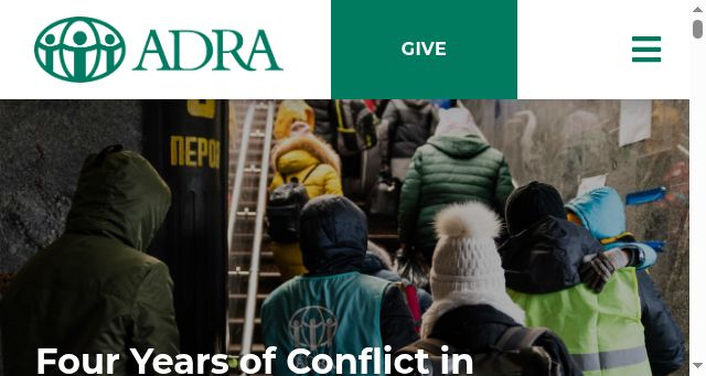 Screenshot of adra.org
