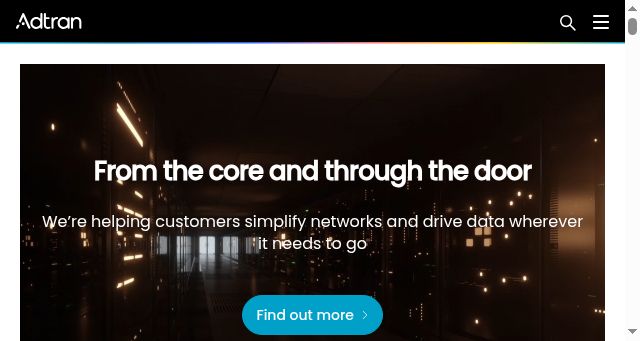 Screenshot of adtran.com