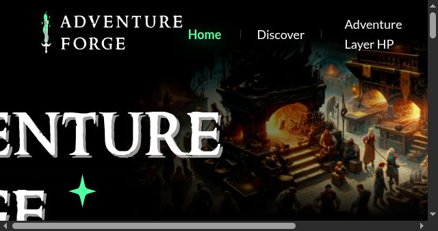 Screenshot of adventureforge.xyz