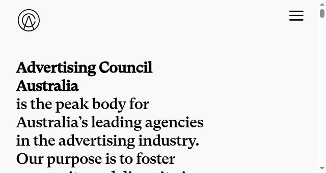 Screenshot of advertisingcouncil.org.au