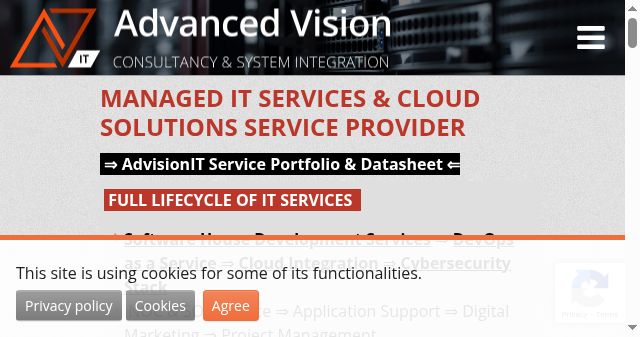 Screenshot of advisionit.com