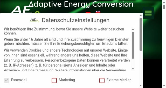 Screenshot of aeconversion.de