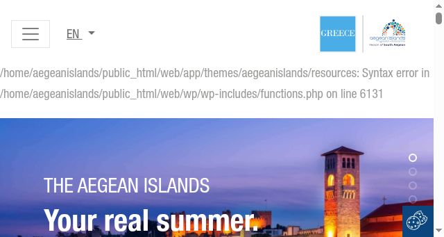 Screenshot of aegeanislands.gr