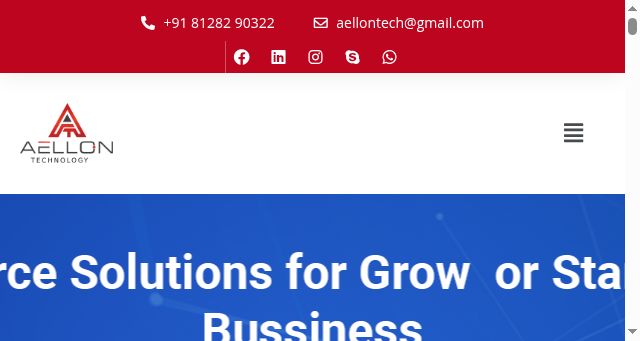Screenshot of aellontech.com