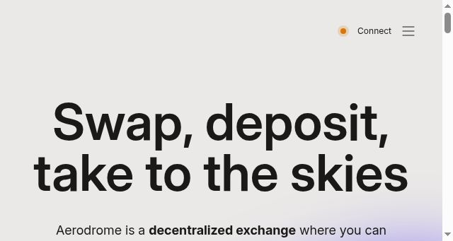 Screenshot of aerodrome.finance