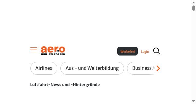 Screenshot of aerotelegraph.com