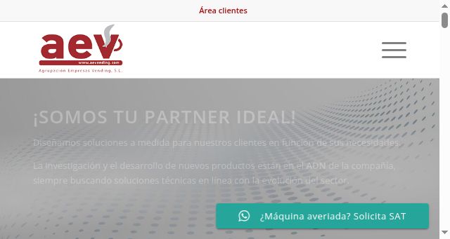 Screenshot of aevending.com