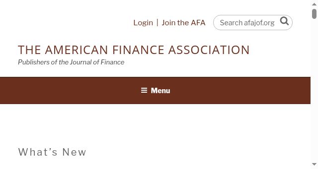 Screenshot of afajof.org