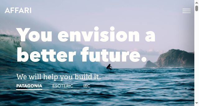 Screenshot of affari.co