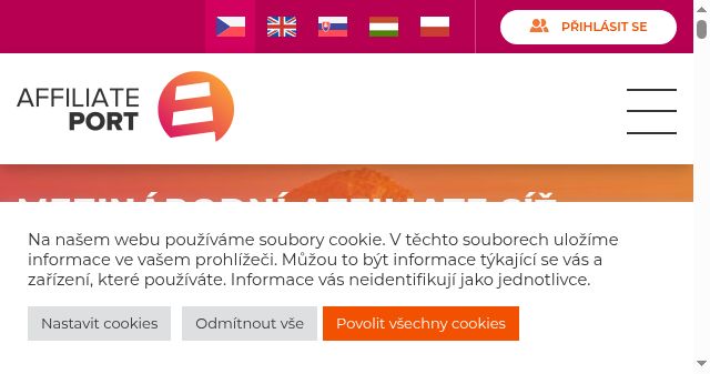 Screenshot of affiliateport.eu