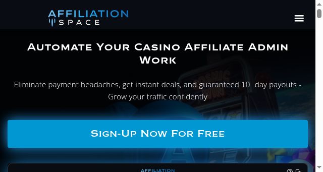 Screenshot of affiliationspace.com