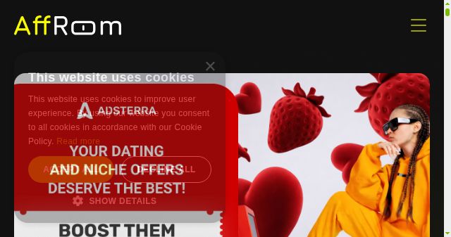 Screenshot of affroom.com