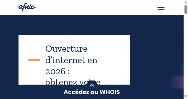 Screenshot of afnic.fr