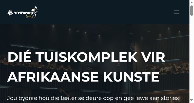 Screenshot of afriforumteater.co.za