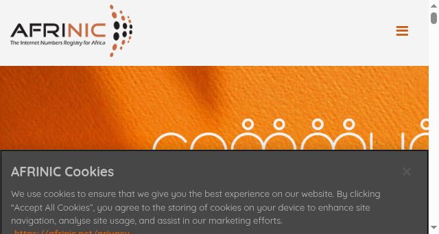 Screenshot of afrinic.net