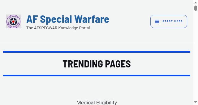 Screenshot of afspecialwarfare.com