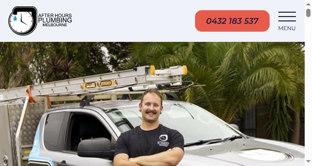 Screenshot of afterhoursplumbing.com.au