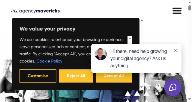 Screenshot of agencymavericks.com