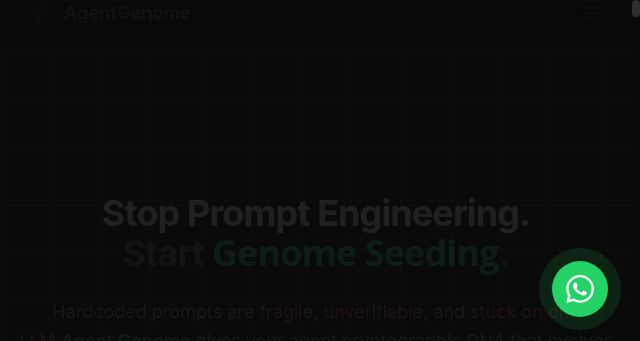 Screenshot of agent-genome.com