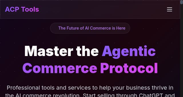 Screenshot of agenticcommerceprotocol.ai