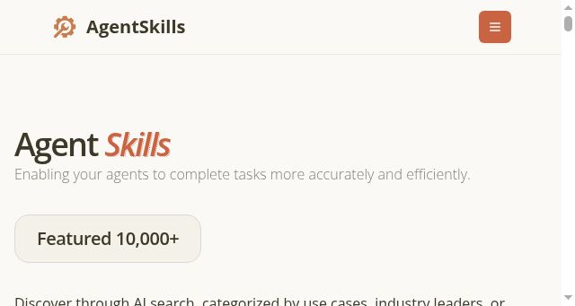 Screenshot of agentskills.so