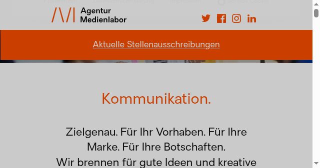 Screenshot of agentur-medienlabor.de